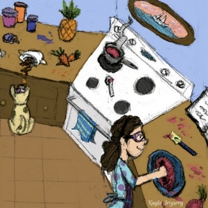 Chelsea Discovers Chemistry-Illustration by Kayla Irizarry